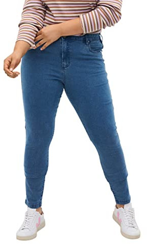 Zizzi Große Größen Damen Super Slim Amy Jeans mit hoher Taille Gr Gr 42/78 cm Light Blue