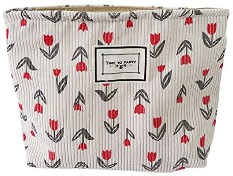 Reise Kosmetiktasche Cord Kulturbeutel Makeup Organizer, Tragbare Reise Make Up Tasche Waschtasche Reisetasche mit Reißverschluss, Multifunktional Kosmetik Reisetasche Für Kinder Mädchen Damen