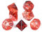 FLASHOWL Transparente kristallfarbene Bandwürfel D20 Würfel Dungeons and Dragons Würfelspiele Tischwürfel Polyhedral Roll Play W20 Dice DND RPG MTG Polyhedral Dice (7 Stück Rot)