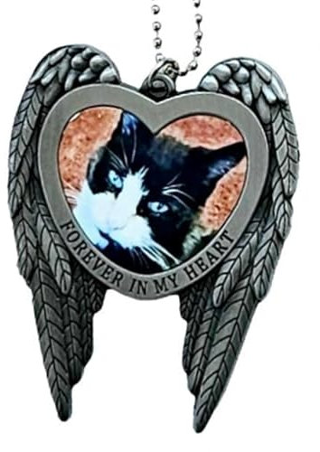 Personalised Photo Hanging Memorial Angel Wings Ornament Car Mirror Gift