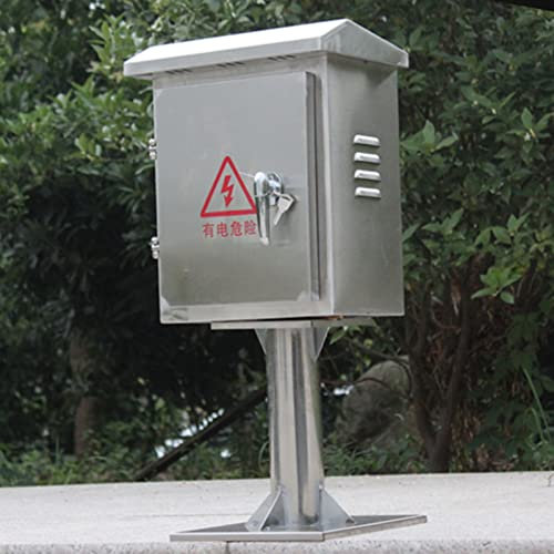 Summer Rainy Days Edelstahl Stromverteilerkasten, Metall-Anschlusskasten, Projektkasten, Solar-PV-Kombikasten, Kabelbox für Außenbereich, Wasserfest IP65, Silber