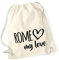 Huuraa Sport Tasche Rome my love Geschenk Baumwolltasche Natural 12 Liter Baumwolle Rome Accessoire