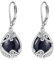Mondstein Ohrringe für Damen 925 Sterling Silber Filigran Mondstein Tropfen Ohrringe Leverback Schmuck Geschenke (R-Blauer Sandstein)