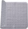 Tapis de Douche 48 x 48 cm, Tapis de Douche carré antidérapant, Tapis de Bain antidérapant, cintres et Trous de Drainage, Gris