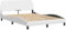 vidaXL Bettgestell Dover, Bett mit Lattenrost, Bettrahmen in Wellenform, Doppelbett Polsterbett Schlafzimmerbett, Weiß 120x200cm Kunstleder