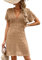Desol Bikini Cover Up Strandkleid Damen Aushöhlen Häkelkleid Strand Strandtunika Damen Sommer V-Ausschnitt Strandponcho Beachwear Damen Strandurlaub