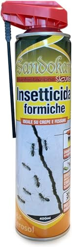 2 Confezioni di Insetticida Spray per formiche con erogatore di precisione ideale su crepe e fessure e spazi ristretti - Sandokan