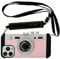 QoKcoahn Emily in Paris Phone Case for iPhone 12 Pro Max,Kawaii 3D Cartoon Vintage Camera Case with Long Lanyard Silicone PC Crossbody Phone Case Shockproof Protector Women Men for iPhone 12 Pro Max
