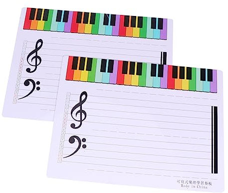 HAPINARY 2stücke Trocken Abwischbare Tafel Für Musik Whiteboard Mit Notensystem Geeignet Für Unterricht Und Übungen Aus Glatte Oberfläche Für Schreiben Und Löschen