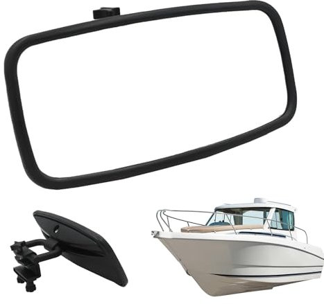 Youngwier Marine-Rückspiegel für Boote,Boots-Rückspiegel - Surfen Wassersport Klemmbare Bootsspiegel,Große Wasserski-Rückansicht, Bootsklemmspiegel für klare Sicht, für Motorboote, Kajaks