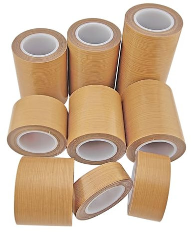 Qrity 1 Pièces Haute Température Ruban, Bande de Téflon, 150mm x 10m, Ruban Adhésif Haute Température, Ruban Adhésif Téflon, pour Machine à Emballer Sous Vide