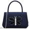 Milisente Retrostil Seide Clutch Damen oben Griff Abendtasche Strass Schmetterling Schultertasche Handtasche (Topgriff Kristalle Schmetterling Navy)