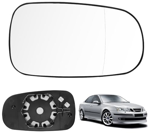 Espejo Retrovisor Reemplazo para Saab 93/95 2003-2010, Espejo Retrovisor Exterior Hiperbólico con Calefacción Cristal Vidrio Esférico Izquierdo o Derecho (Derecho)