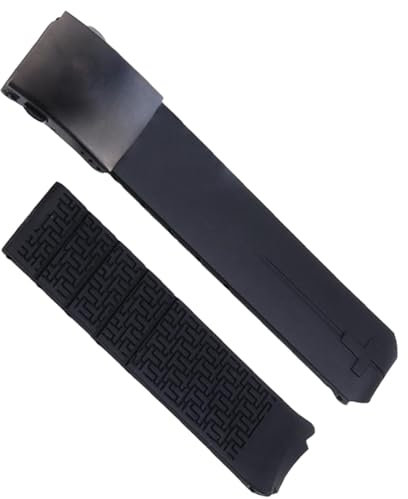 kongsou Sport-Silikon-Armband für Tissot Touch T013 T047 T-Sport T013420A T047420A T33 Wasserdichtes Uhrenarmband(Black black,21mm)