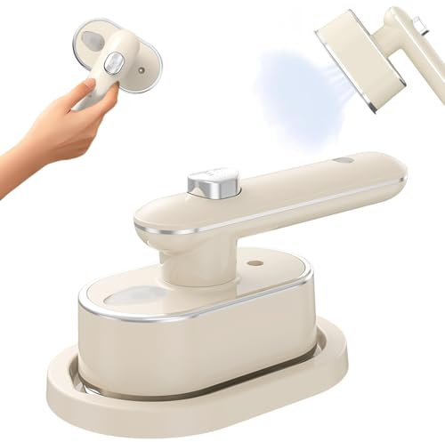 Travel Clothes Steamer Portable Iron, Portable Clothes Steamer, Travel Iron Steam Mini, 30S Fast Heat-up, 90° Rotatable Foldable Handle Steamer, Handheld Steamer for Clothes for Travel, Home, Office.