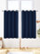 VEHEDE Blackou - Cortinas cortas para ventana pequeña de 33 pulgadas de caída, ojales con aislamiento térmico, color azul marino, para cafetería, cortinas de cocina suaves, cortina y cortinas de