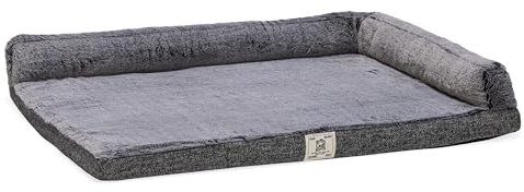 Beeztees Nano Chill Kuzzi, Orthopädisches Käfigkissen, Grau, 89 x 59 x 5 cm