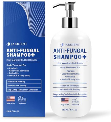 Psoriasis Shampoo, Anti-Fungal Shampoo for Seborrheic Dermatitis & Folliculitis, Relieves Itchy Scalp & Dandruff, Safe for All Skin Types (250ml)