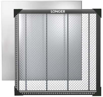 LONGER Lit Laser nid d’abeilles,440x440mm Table de travail avec panneau en aluminium pour Machine de graveur Laser, Dissipation thermique rapide et panneau de Protection de bureau