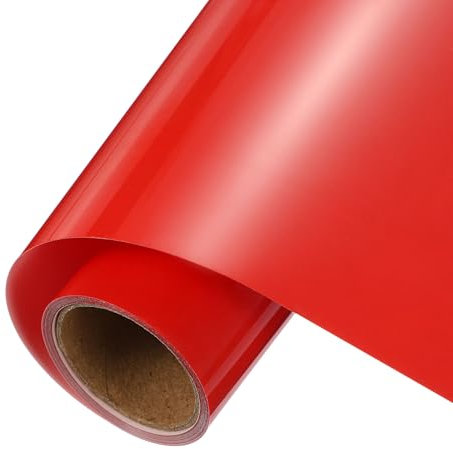sourcing map Peach Heat Transfer Vinyl, 12 Inch x 5ft Iron-on Vinyl Roll for Decal Cutting, Signs, Scrapbooking, DIY Craft, Home Decoration