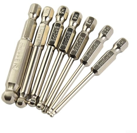 Startbuymore Schraubendreher-Bit, Innensechskant, mit Kugelkopf, Länge 65 mm, H5, Torx-Bit-Set