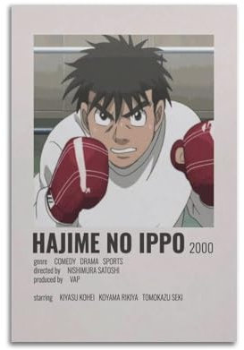 MTYGBCX Poster Hajime No Ippo, Leinwand, Vintage-Musik und Filme, ästhetisches Poster, dekoratives Gemälde, Wohnzimmer, Schlafzimmer, Dekoration, 30 x 45 cm, ungerahmter Stil