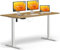 KRIEG HighDesk SMART Höhenverstellbarer Schreibtisch 180 x 80 cm I Weiß + Eiche - Elektrischer Sitz- & Stehtisch mit Tischplatte - Stehschreibtisch Elektrisch Höhenverstellbar