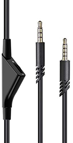 ZJchao Gaming -Headset -Verlängerungskabel Audiokabel Kopfhörerkabel 2 Meter Sauerstofffreier Kupferkern mit Lautstärkeregelung für Astro A10 A30 A40 A40TR A50