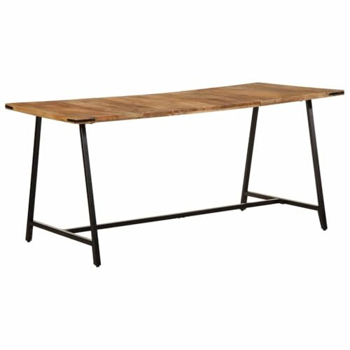 vidaXL Dining Table 160x80x75 cm Solid Wood Mango, dining room table, dinner table, dining room furniture, kitchen table, restaurant table