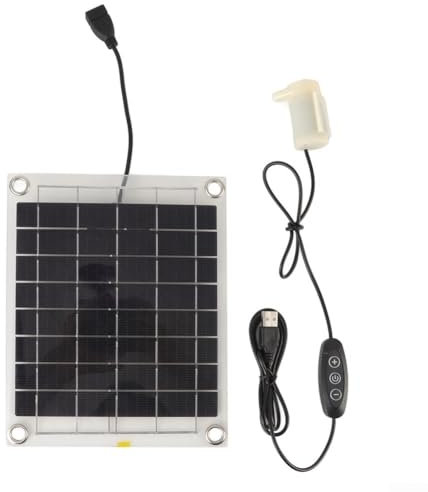 Pompa solare trasparente da 10 W 12 V, migliora l'estetica del giardino con flusso d'acqua regolabile per fontane e stagni