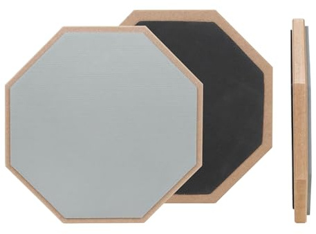 Übungstrommel-Pad, 8-Inch, Doppelseitig Slient Drum Pad, Silikon Dumb Drum für Anfänger, Bietet Hervorragende Stoßdämpfungs-und Dämpfungseigenschaften, Grau