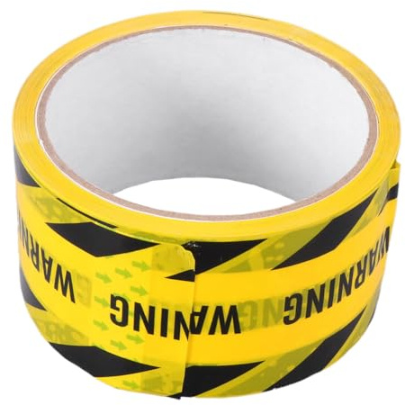 DIKACA Nastro Adesivo di Sicurezza Giallo con Scritta Nera Nastro Segnaletico Industriale Adesivo Resistente per Pareti Pavimenti e Tubazioni Antiscivolo per e Zone Pericolose