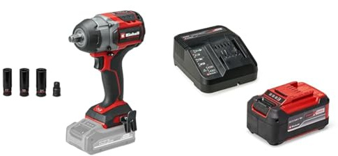 Einhell Professional Boulonneuse sans fil TP-CW 18/750-C Li BL-Solo Power X-Change (18V, couple 750 Nm, couple de desserrage 1 000 Nm, mot. sans charbon) avec Chargeur et Batterie 5,2Ah