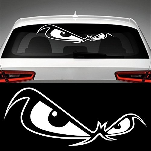 Böser Blick Heckscheibenaufkleber 60,0 cm x 25,0 cm Auto Aufkleber JDM OEM Tuning Sticker Decal 30 Farben zur Auswahl