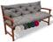 Beautissu Flair BR Bankauflage 180x50x50 cm Hellgrau - Sitzkissen & Rückenkissen Outdoor Polsterauflage - Gartenbankauflage für Gartenmöbel Bankkissen Sitzauflage für Gartenbank & Hollywoodschaukel