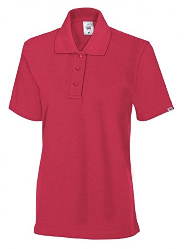 BP 1648-181-188-XS Poloshirt für Frauen, 1/2 Ärmel, Polokragen mit Knopfleiste, 64 cm, 220,00 g/m² Stoffmischung, Koralle, XS