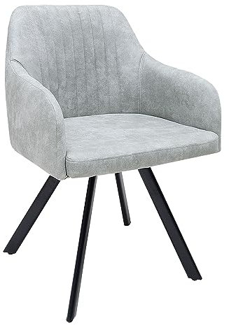 Riess Ambiente Stuhl Lucca Stone grau mit edler Steppung Roadster Armlehnenstuhl Esszimmerstuhl