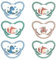 NIP Spar-Set Silikon Schnuller Butterfly mit Ring Gr 3. (18-32 Mo.) 6er Pack Boys BPA frei made in Germany