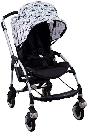JYOKO KIDS Capota para Silla de Paseo y Cochecito de Bebé compatible con Bugaboo Bee 3, Bee plus, Bee 5, Elaborada en Tejido de Algodón Elástico, Suave y Transpirable (Raccoon)