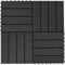 vidaXL 22x Terrassenfliesen Fliesen Holzfliesen Klickfliese Balkonfliese Terrassenfliesen Gartenfliesen Fliese Balkon Terrasse Pool 30x30cm 2qm WPC Schwarz