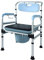AUFUN Toilettenstuhl höhenverstellbar Ergonomische Rückenlehne - klappbar Aluminiumlegierung toilettenrollstuhl für Behinderte Person, ältere Menschen und Schwangere Frauen (Toilettenstuhl - A)