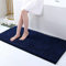 Homaxy rutschfeste Badematte Mikrofaser Chenille Badezimmer Badteppich Saugfähige Hochflor Badvorleger-60 x 120 cm, Marine Blau
