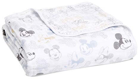 aden + anais™ dream blanket cotton muslin Mickey Mouse + Minnie Mouse