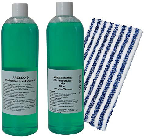 FSProdukte Set 2X Wischpflege Konzentrat Reinigungskonzentrat + 1 Reinigungstuch geeignet für Vorwerk SP 520 530
