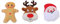 ABOOFAN 3 Stück Weihnachtshund Kauspielzeug Katzenminze Lebkuchenmann Und Santa Spielzeug für Haustier Hündchen Strumpf Stuffer