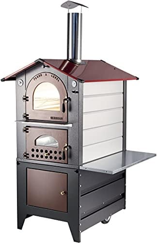 FORNO A LEGNA A FUOCO INDIRETTO DA ESTERNO CON VENTILAZIONE, ILLUMINAZIONE, 3 PIANI DI COTTURA 43 X 61 CM GEMIGNANI G70
