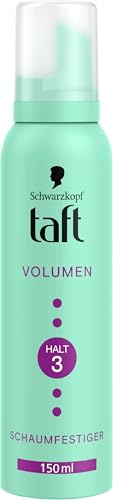 Taft Schaumfestiger Volumen Haltegrad 3 (150 ml), Haarmousse | Haarschaum für alle Haartypen, Haarstyling mit langanhaltendem Halt und Volumen ohne zu verkleben, vegane Formel*