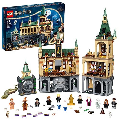 LEGO 76389 Harry Potter Hogwarts: Cámara Secreta, Castillo para Construir, Juguete del 20 Aniversario con Mini Figura Dorada y Entrada de Basilisco