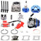 GOOFIT Kit Pistone Cilindro Motore A 2 Tempi Big Bore Blu 44-6 Con Filtro Aria Carburatore Bobina Di Accensione Set Di Ricambio Per 43cc 47cc 49cc Pocket Bike ATV Quad Mini Motocross