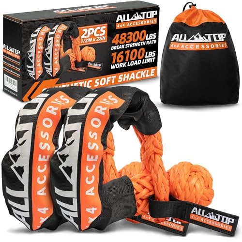 ALL-TOP Grilletes suaves sintéticos de 1/2 x 22 (paquete de 2)